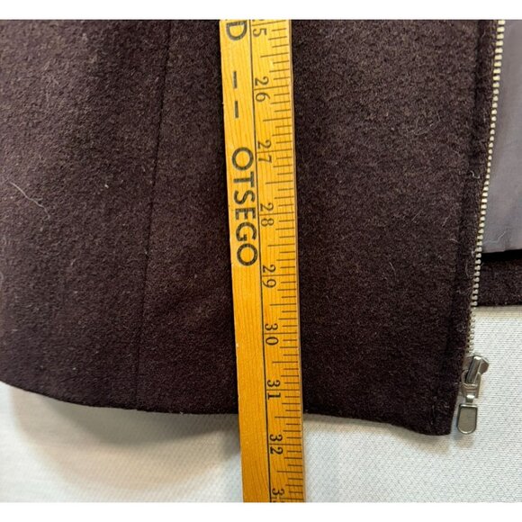Braebrook Womens Wool Blend Zip-Up Coat Size 14 Brown Made In Russia - Picture 4 of 9